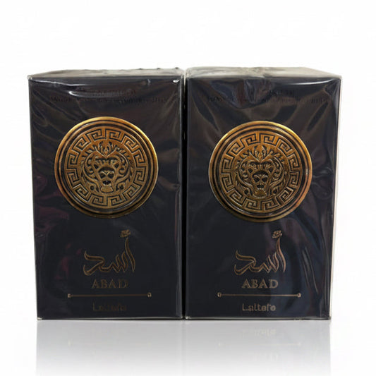 (LARGE) BLACK PERFUME 3.4 OUNCES 100 ML 2 PCS