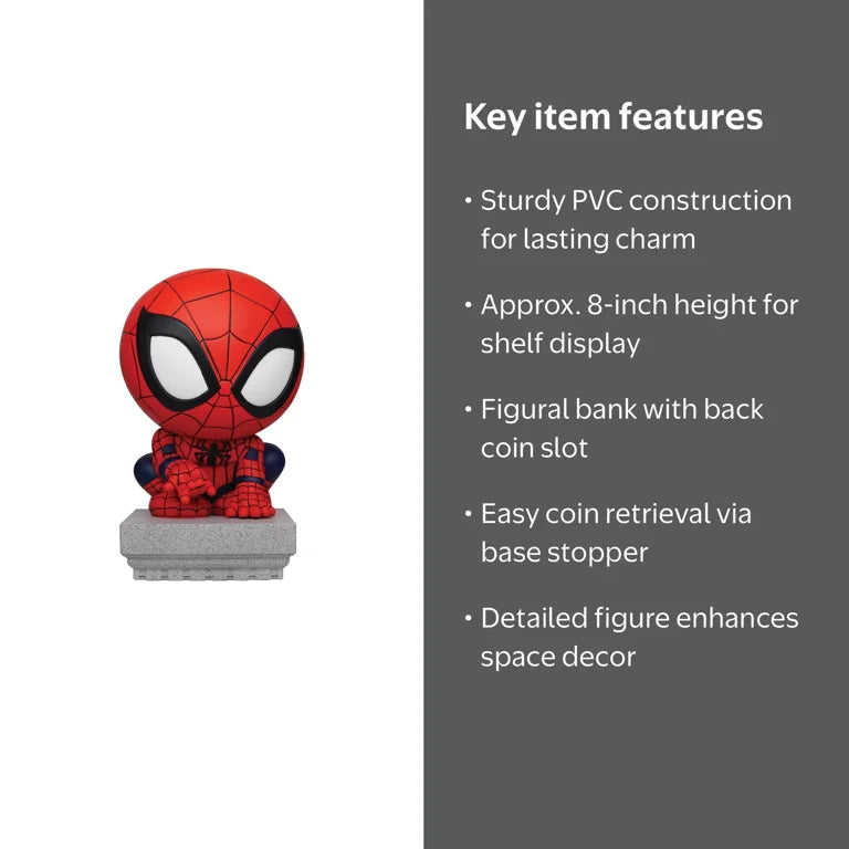 SPIDER-MAN CROUCHING PVC MONEY BANK