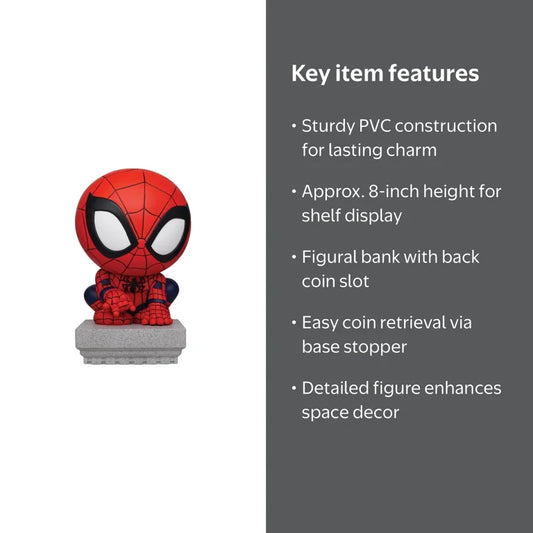 SPIDER-MAN CROUCHING PVC MONEY BANK