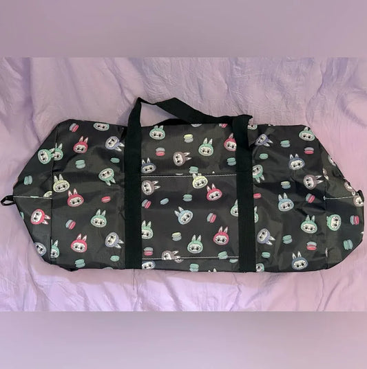 FLUFFY BEAR DUFFEL BAG BLACK ALL PRINT 1 PC