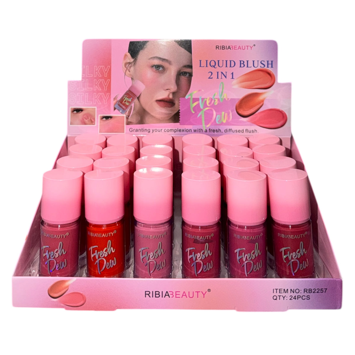 FRESH DEW 2IN1 LIQUID BLUSH 24PCS