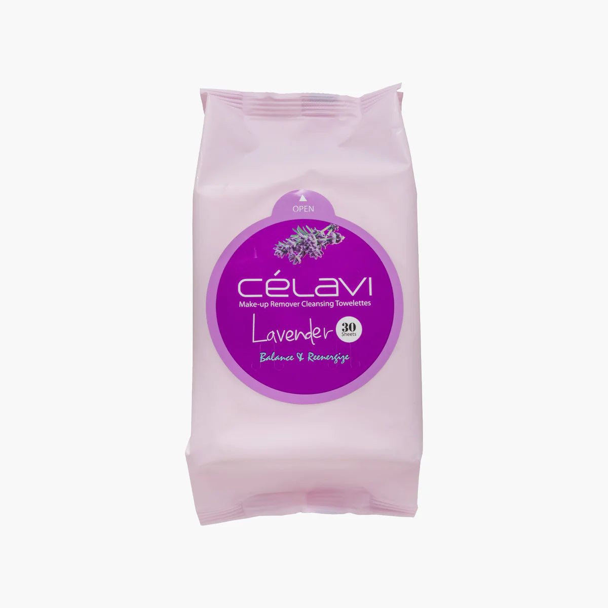 CELAVI MAKE-UP REMOVER CLEANSING TOWELETTES LAVENDER  6PACK
