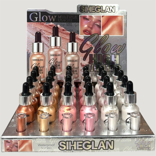 SIHEGLAN GLOW HIGHLIGHTER LIQUID ILLUMINATOR WATERPROOF 24 PCS DISPLAY F9693