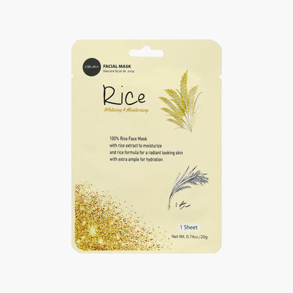 CELAVI FACIAL MASK RICE WHITENING & MOISTURIZING 24 PACK