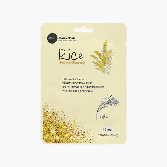 CELAVI FACIAL MASK RICE WHITENING & MOISTURIZING 24 PACK