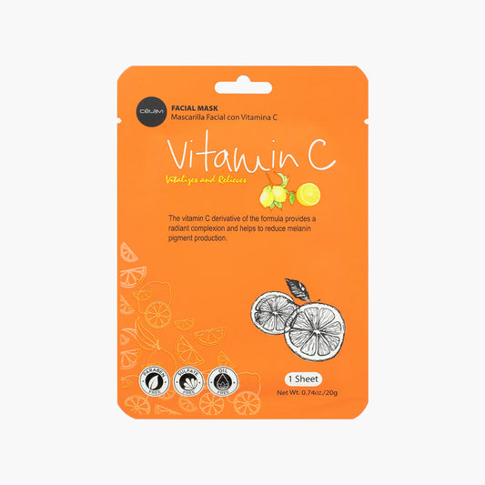 CELAVI FACIAL MASK VITAMIN C ILLUMINATES & PROTECTS 24PACK