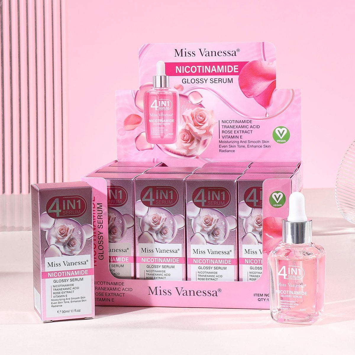 MISS VANESSA NICOTINAMIDE GLOSSY SERUM 12PCS DISPLAY