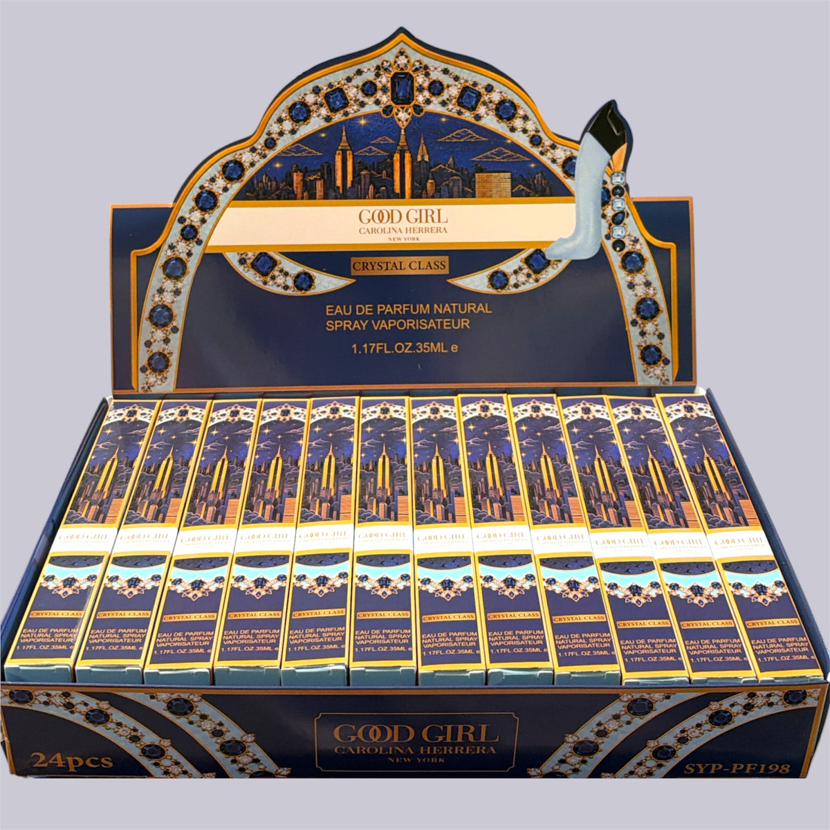 GOOD GIRL CRYSTAL CLASS TRAVEL SIZE PERFUME 24 PCS 1.18FL/35 OZ SYP-PF198