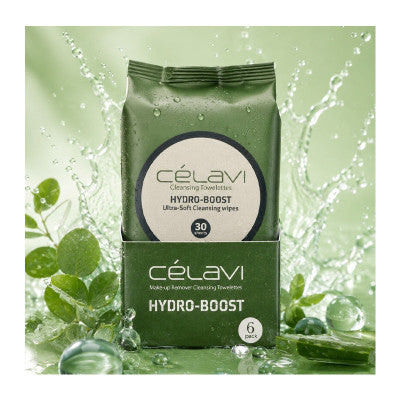 CELAVI MAKE-UP REMOVER CLEANSING TOWELETTES HYDRO-BOOST 6PACK