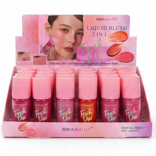 RIBIABEAUTY 2 IN 1 FRESH DEW LIQUID BLUSH 24 PCS DISPLAY