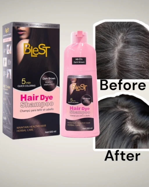 BLEST DARK BROWN HAIR DYE SHAMPOO