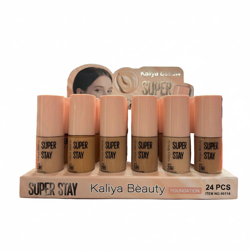 KALIYA BEAUTY SUPER STAY UP TO 24H FOUNDATION 24 PCS DISPLAY
