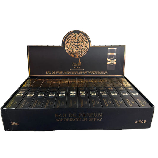 GOLD LION BLACK TRAVEL SIZE PERFUME 24 PCS DISPLAY H100-005