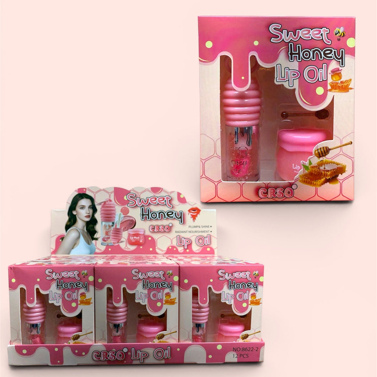 CRSO SWEET HONEY LIP OIL 12 PCS DISPLAY NO.8622-2