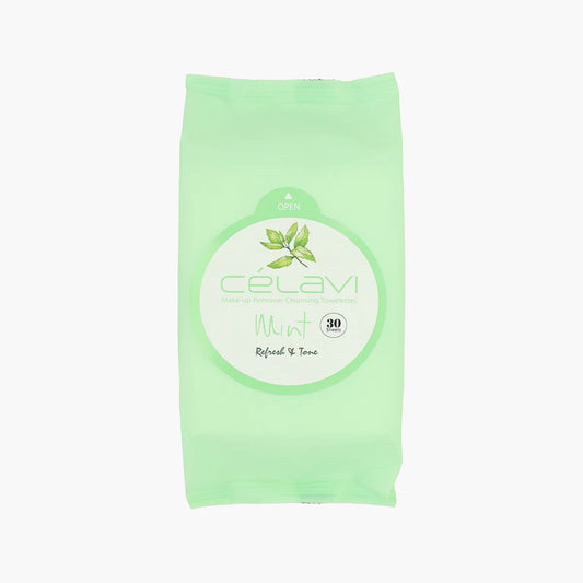CELAVI MAKE-UP REMOVER CLEANSING TOWELETTES MINT 6PACK