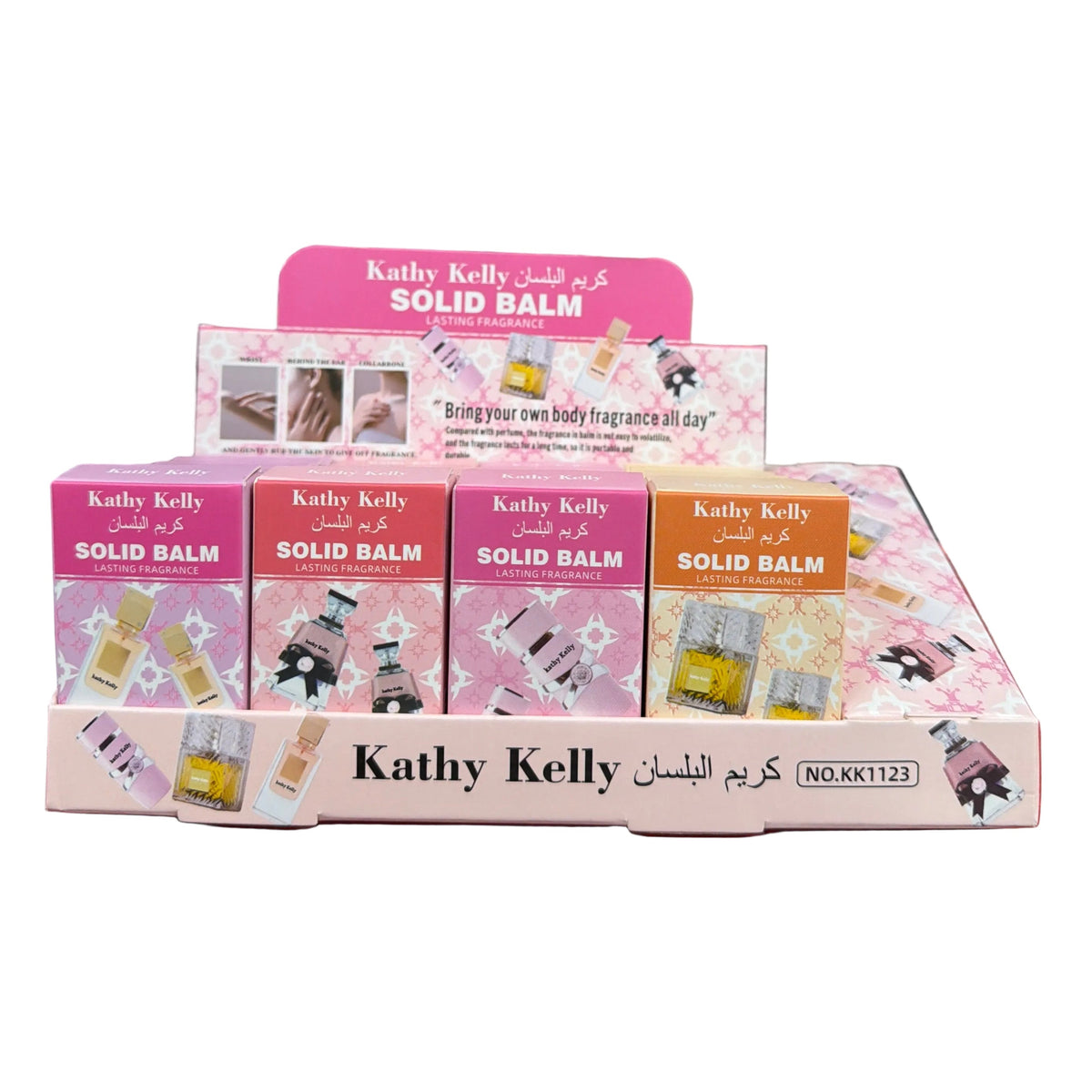 KATHY KELLY SOLID BALM LASTING FRAGRANCE 24 PCS DISPLAY KK1123