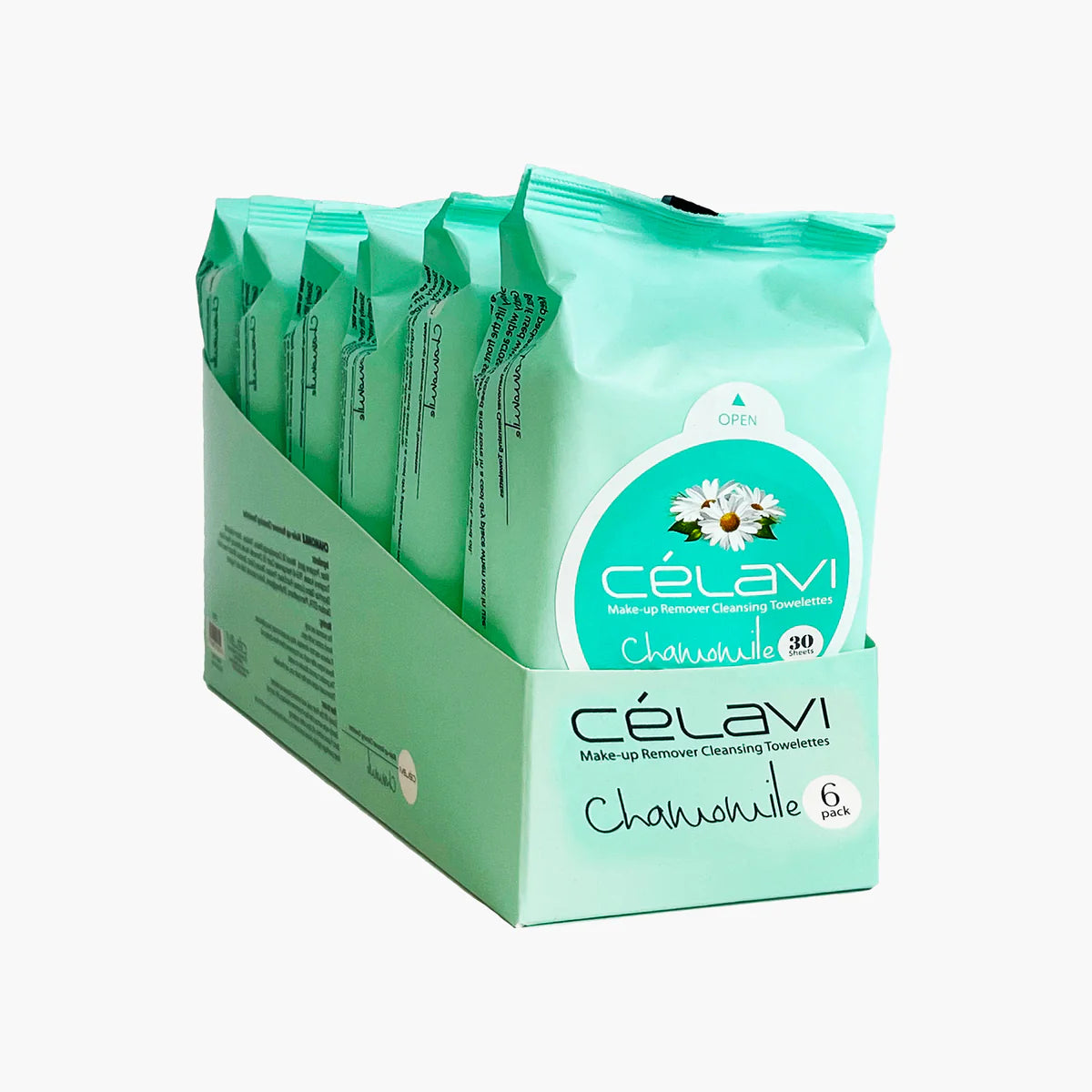 CELAVI MAKE-UP REMOVER CLEANSING TOWELETTES CHAMOMILE  6PACK