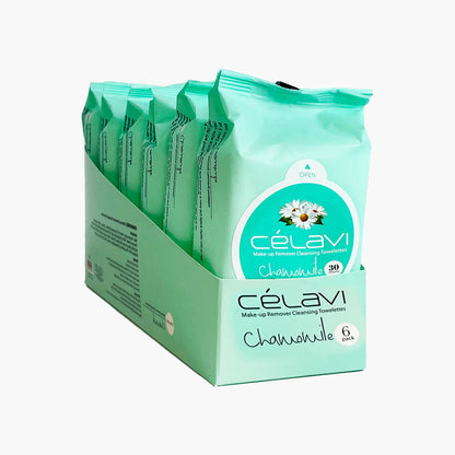 CELAVI MAKE-UP REMOVER CLEANSING TOWELETTES CHAMOMILE  6PACK