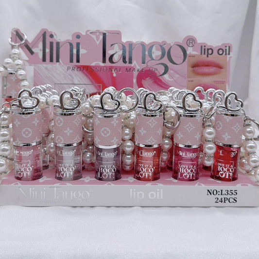 MINI TANGO LIP OIL WITH BEAD KEY CHAIN 24 PCS DISPLAY L355