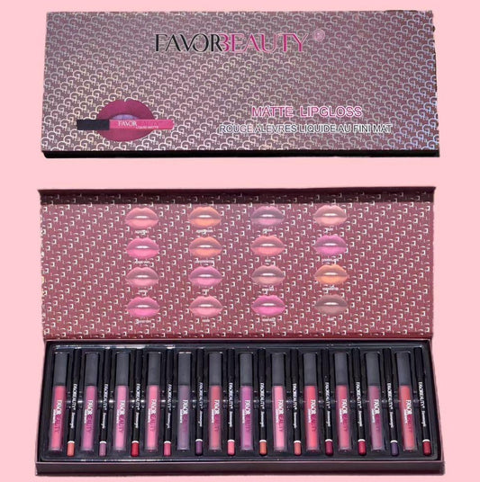 FAVORBEAUTY LIQUID MATTE LIP GLOSS 12 PCS DISPLAY