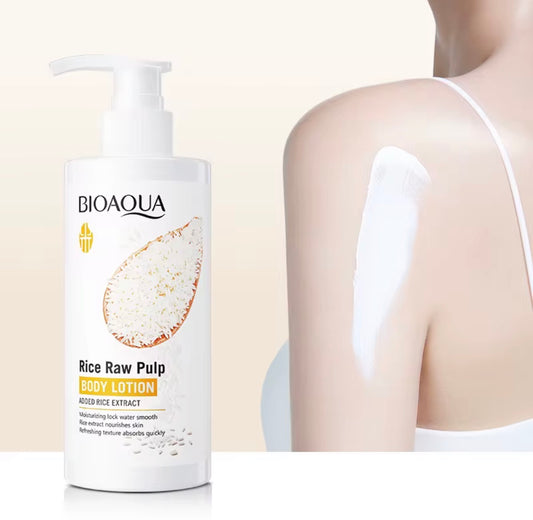 BIOAQUA RICE RAW PULP BODY LOTION Net: 250ml 2 PCS
