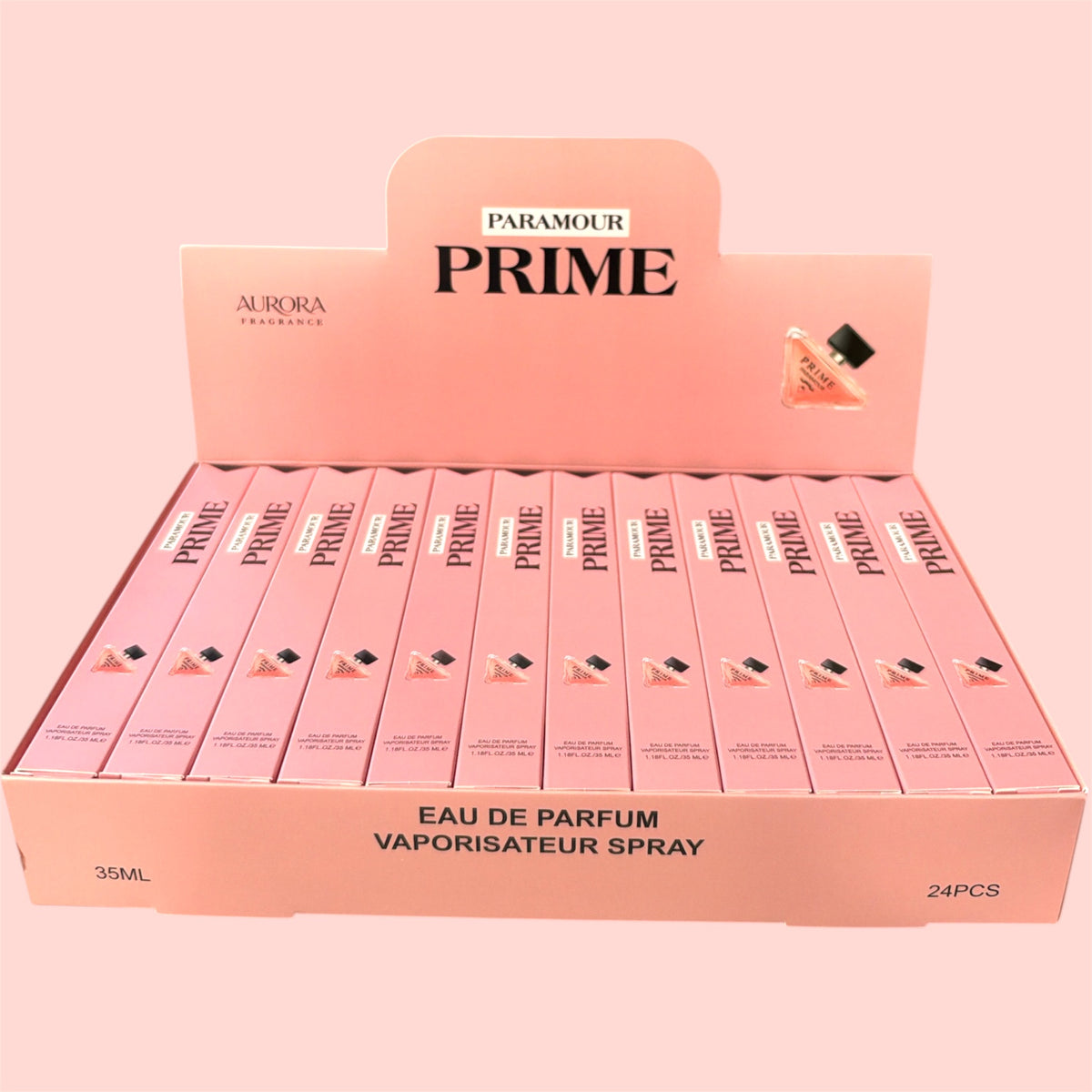 PARAMOUR PRIME TRAVEL SIZE PERFUME 24 PCS 1.18FL OZ/35ML DISPLAY H101-025