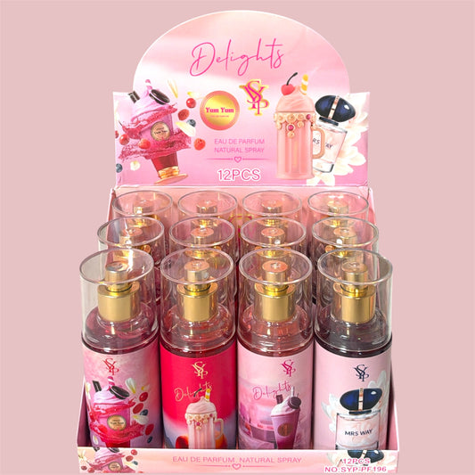 DELIGHTS YUM YUM & SYP NATURAL SPRAY 12 PCS 2.98FL OZ/88ML DISPLAY SYP-PF196