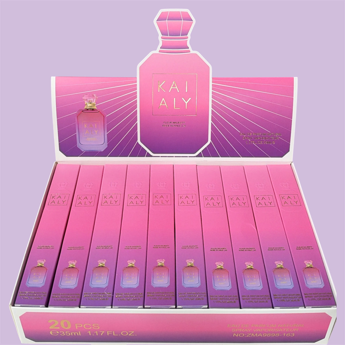 KAIALY FLEUR MAJESTY ROSE ROYALE | 21 TRAVEL SIZE PERFUME 20 PCS 1.17FL OZ/35 ML DISPLAY ZMA9898-163