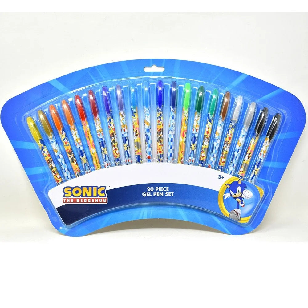 SONIC THE HEDGEHOG 20 PIECE GEL PEN SET