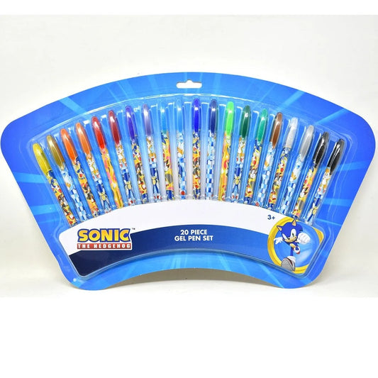SONIC THE HEDGEHOG 20 PIECE GEL PEN SET