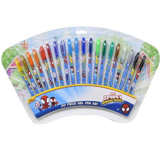SPIDEY AMAZING FRIENDS 20 PIECE GEL PEN SET