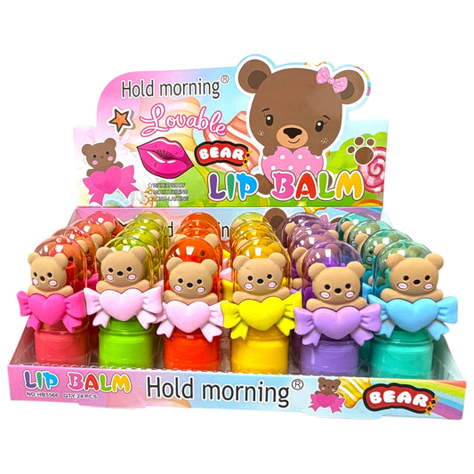 HOLD MORNING LOVABLE BEAR  LIP BALM 24PCS HB5566