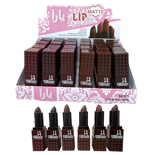 PINK 3D MATTE LIPSTICK 24PCS #1909