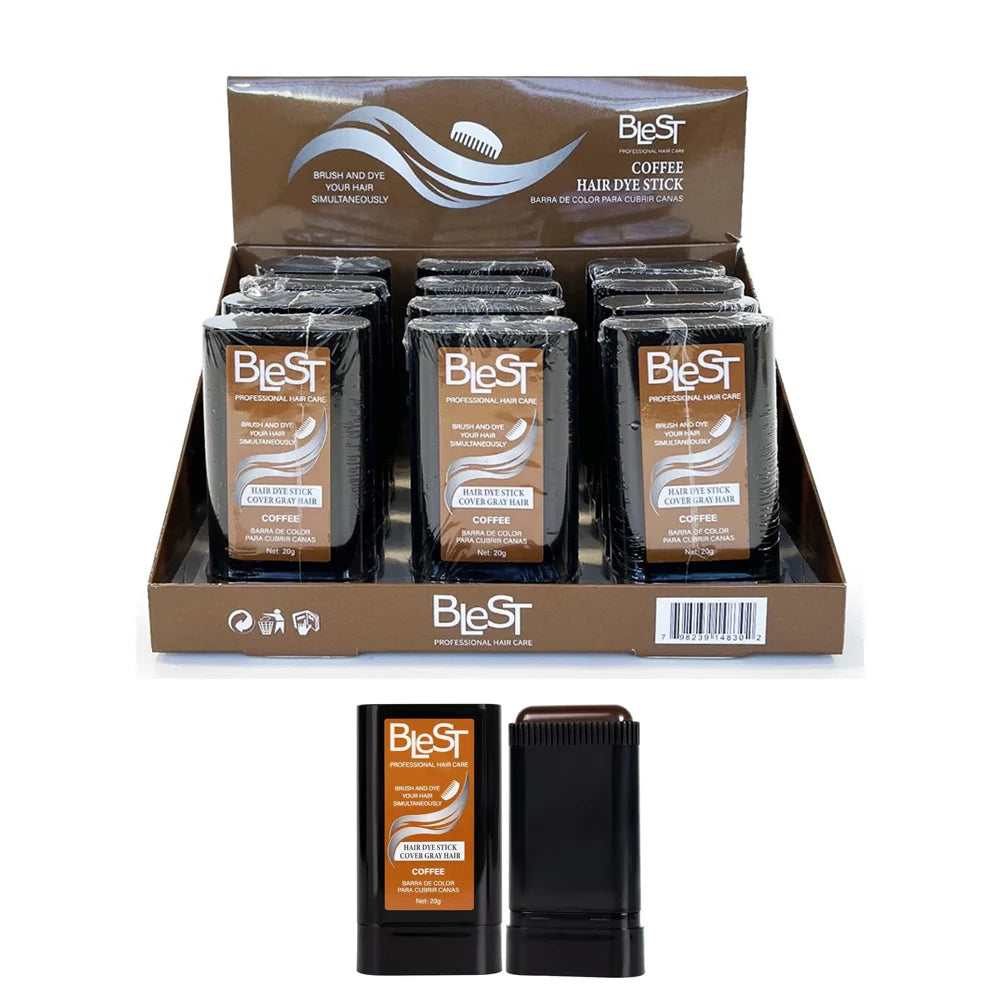 BLEST COFFEE HAIR DYE STICK COVER GRAY HAIR 3PCS