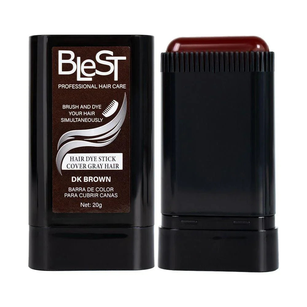 BLEST DARK BROWN HAIR DYE STICK COVER GRAY HAIR 3PCS
