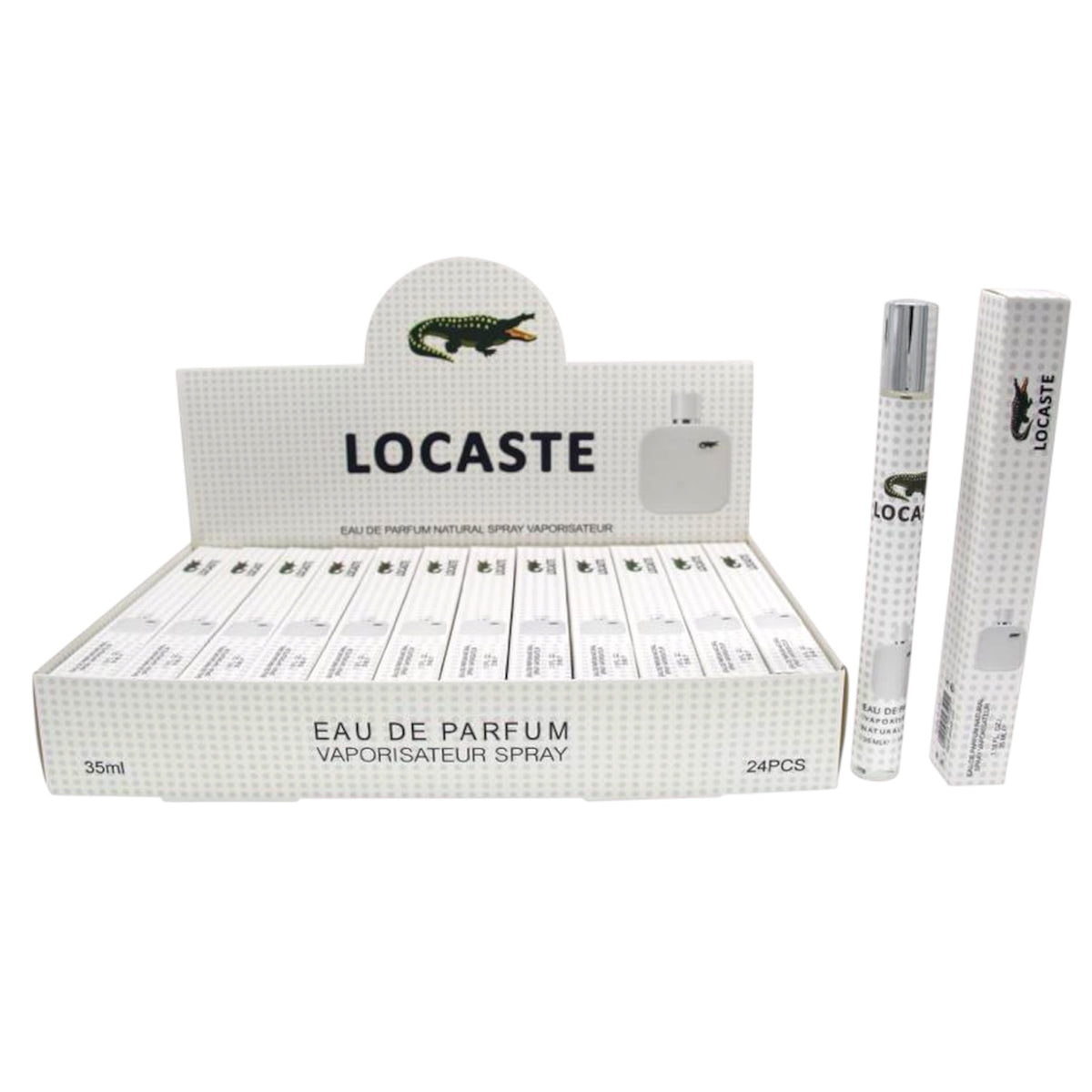 GATER WHITE TRAVEL SIZE PERFUME 24 PCS DISPLAY B100-02