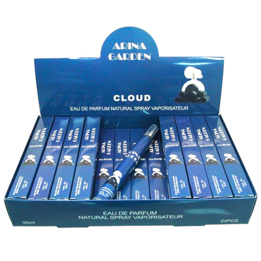 BLUE CLOUD TRAVEL SIZE PERFUME 24 PCS DISPLAY B100-47