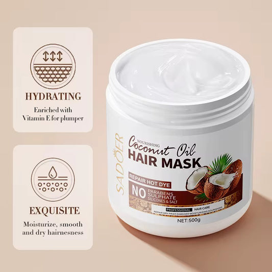 SADOER COCONUT OIL HAIR MASK 2PCS