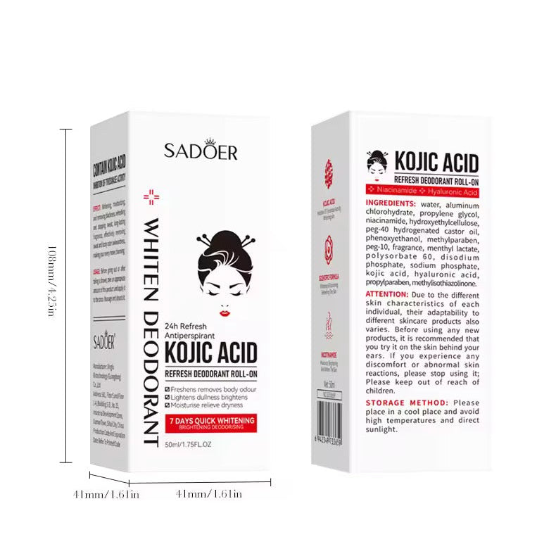 SADOER KOJIC ACID WHITEN DEODORANT 3 PCS