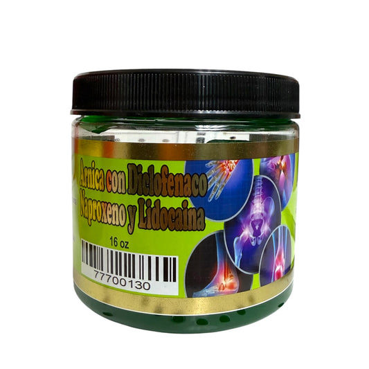 POMADA ARNICA CON DICLOFENACO NAPROXENO Y LIDOCAINA 16OZ 2 PCS