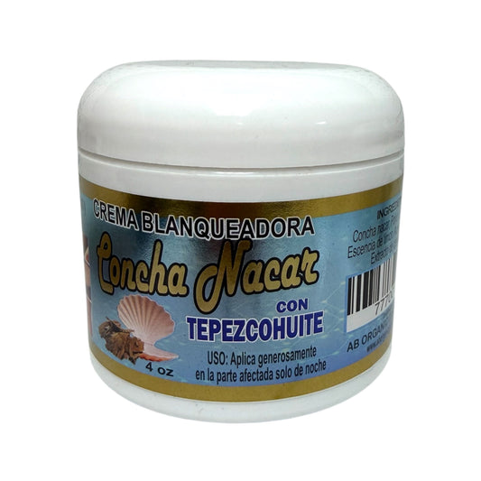 CREMA BLANQUEDORA CONCHA NACAR CON TEPEZCOHUITE 2PCS