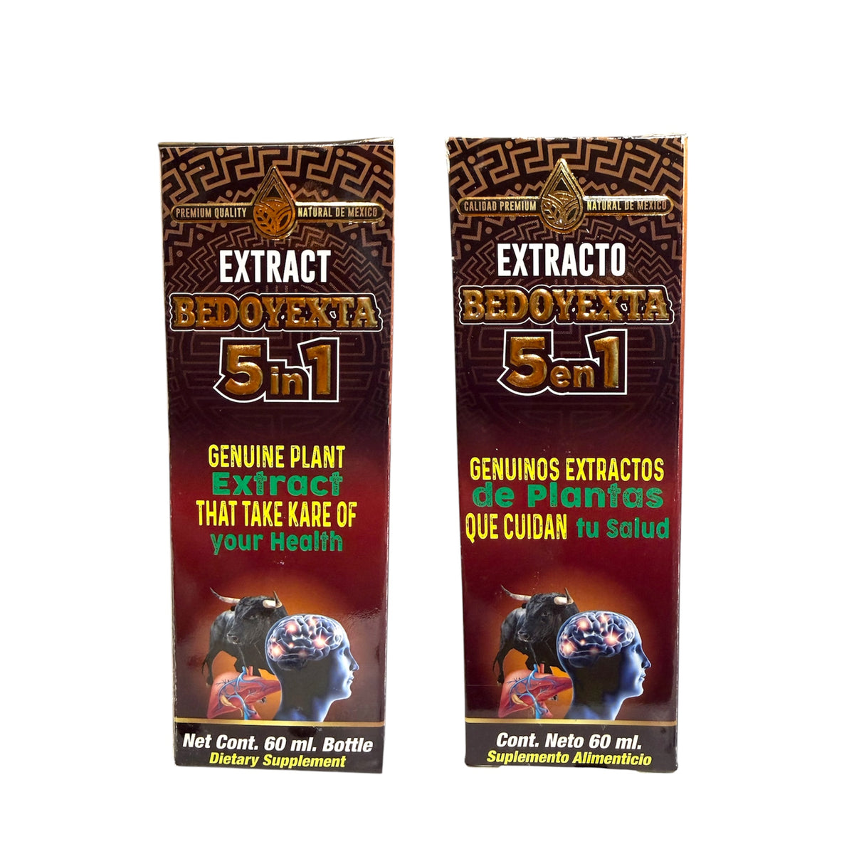 EXTRACTO BEDOYEXTA 5EN1 GENUINOS EXTRACTOS DE PLANTAS QUE CUIDAN TU SALUD 2 PCS