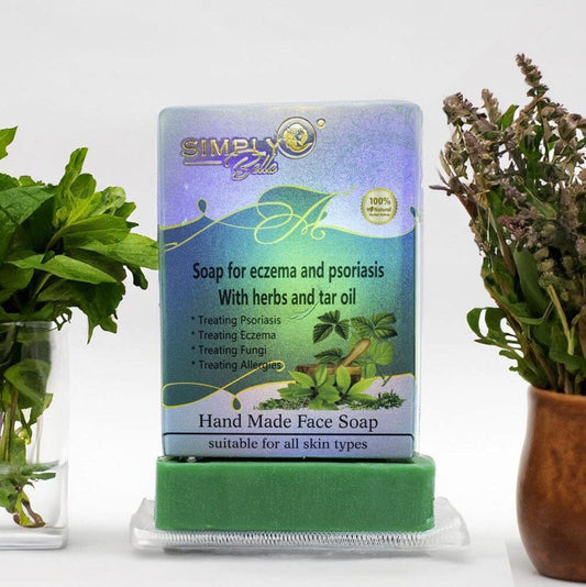 SIMPLY BELLA SOAP FOR ECZEMA AND PSORIASIS WITH HERBS AND TAR OIL 12PCS