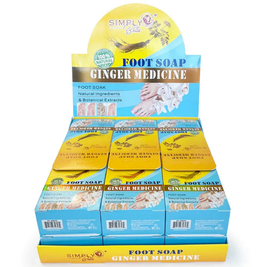 SIMPLY BELLA FOOT SOAP GINGER MEDICINE 12PCS