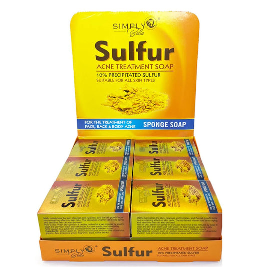 SIMPLY BELLA SULFUR ACNE TREATMENT SOAP 12PCS