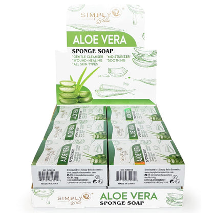 SIMPLY BELLA ALOE VERA SPONGE SOAP 12PCS