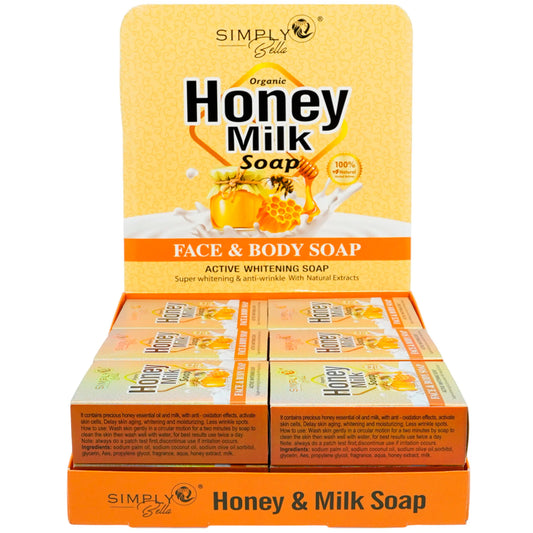 SIMPLY BELLA ORGANIC HONEY MILK SOAP 12PCS