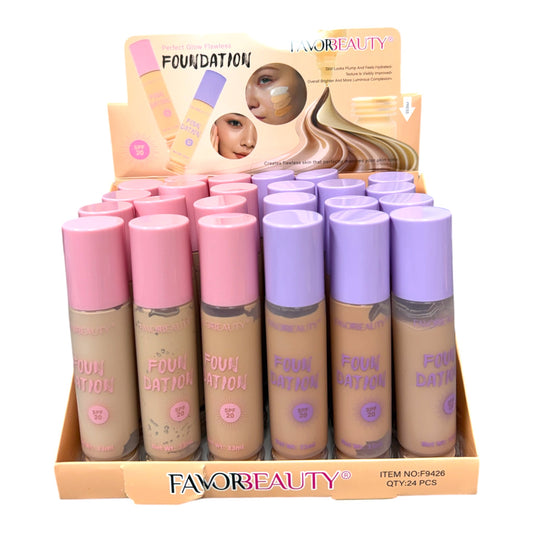 FAVORBEAUTY PERFECT GLOW FOUNDATION SPF 20, 24PCS DISPLAY