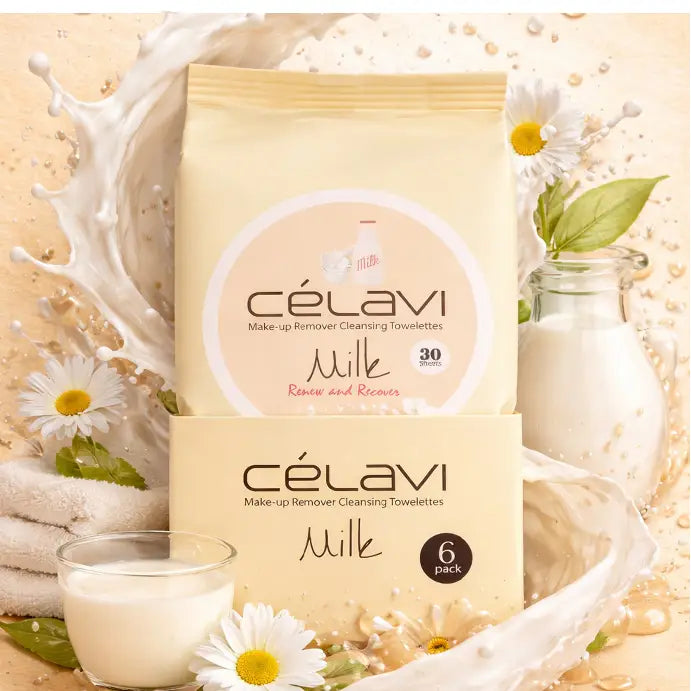 CELAVI MAKE-UP REMOVER CLEANSING TOWELETTES MILK 6PACK