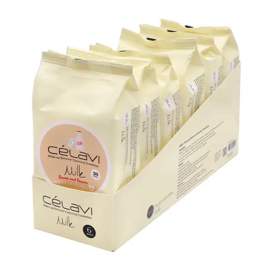 CELAVI MAKE-UP REMOVER CLEANSING TOWELETTES MILK 6PACK